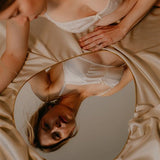 Camille, Bralette in satin silk and lace - Ariane Delarue Lingerie