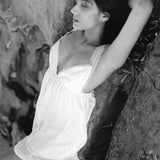 Céline, Babydoll in sheer silk and Chantilly lace - Ariane Delarue Lingerie