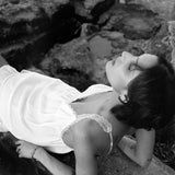 Céline, Babydoll in sheer silk and Chantilly lace - Ariane Delarue Lingerie