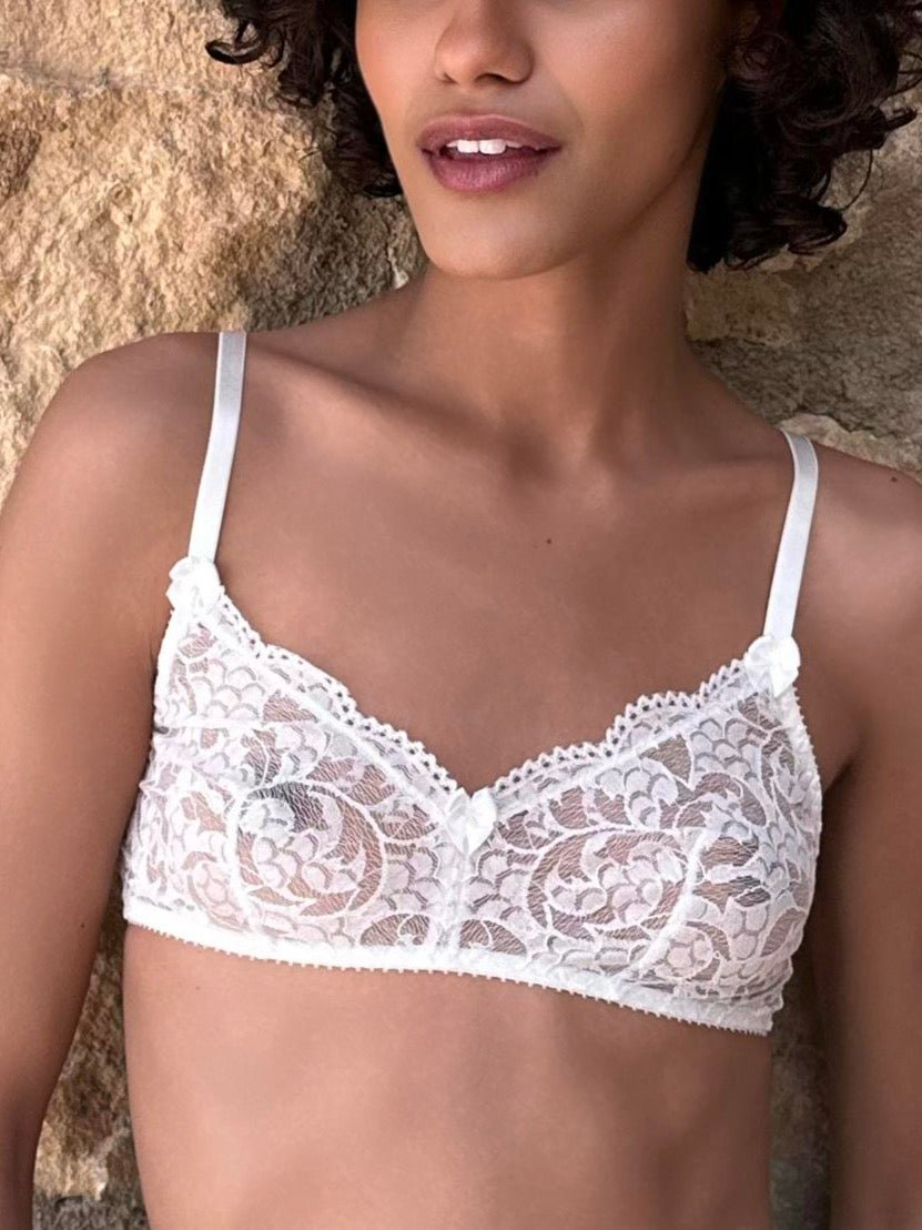 Miriam, Bridal Bralette in stretch lace - Ariane Delarue Lingerie