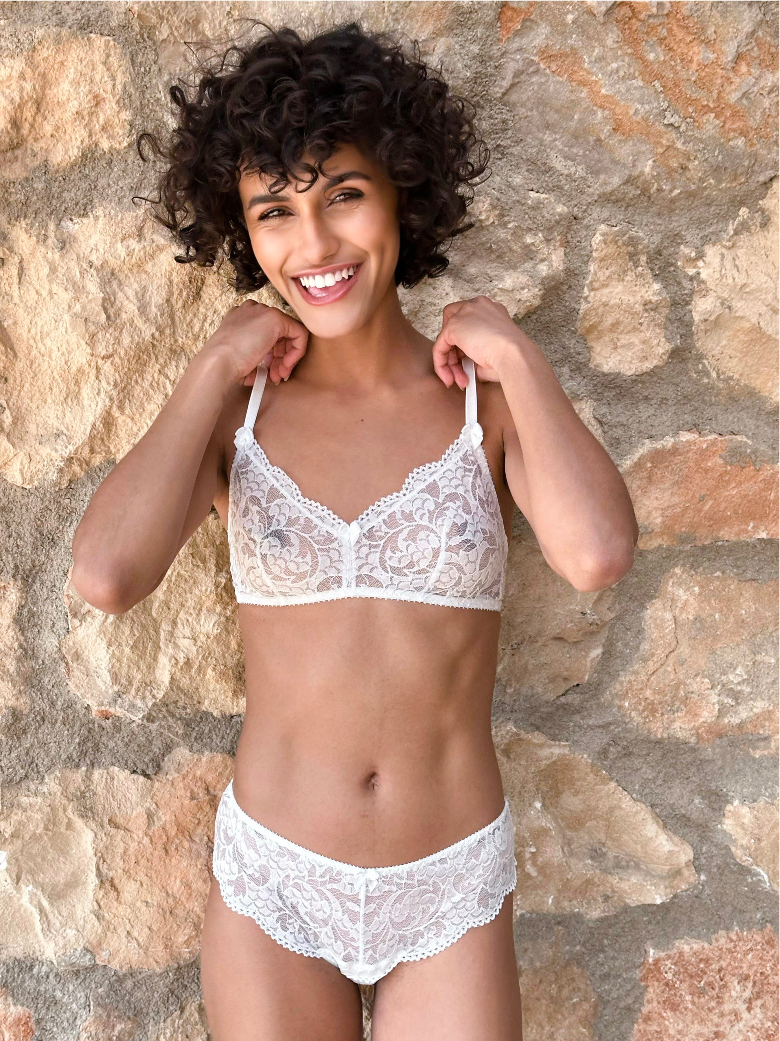 Miriam, Bridal Bralette in stretch lace - Ariane Delarue Lingerie