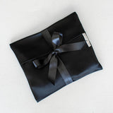 Black Satin Lingerie Pouch - Ariane Delarue Lingerie