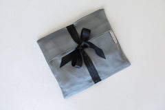 Dark Grey Satin Lingerie Bag - Ariane Delarue Lingerie