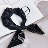 Silk Scarf Carré 90 in Black - Ariane Delarue Lingerie