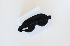 Sleep Eye-mask in black satin - Ariane Delarue Lingerie