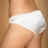 Vintage inspired white satin silk knickers - Ariane Delarue Lingerie