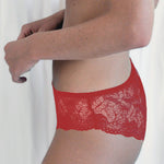 Aline Panty in Red lace - Ariane Delarue Lingerie