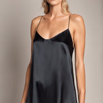 Amandine, Camisole in Black Silk - Ariane Delarue Lingerie