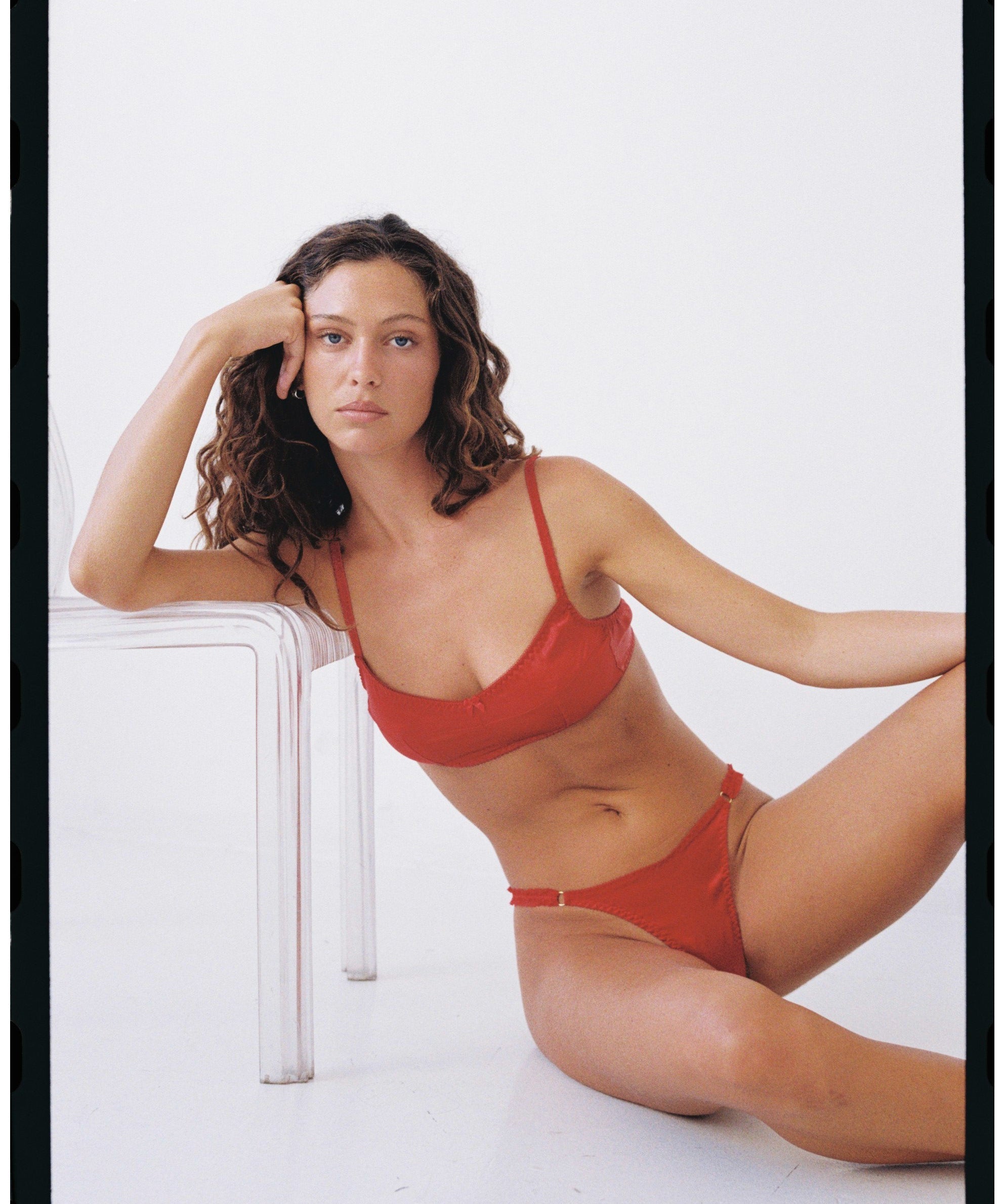 Camille Thong in Red - Ariane Delarue Lingerie