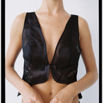 Jeanne, Camisole in organza and Leavers lace - Ariane Delarue Lingerie