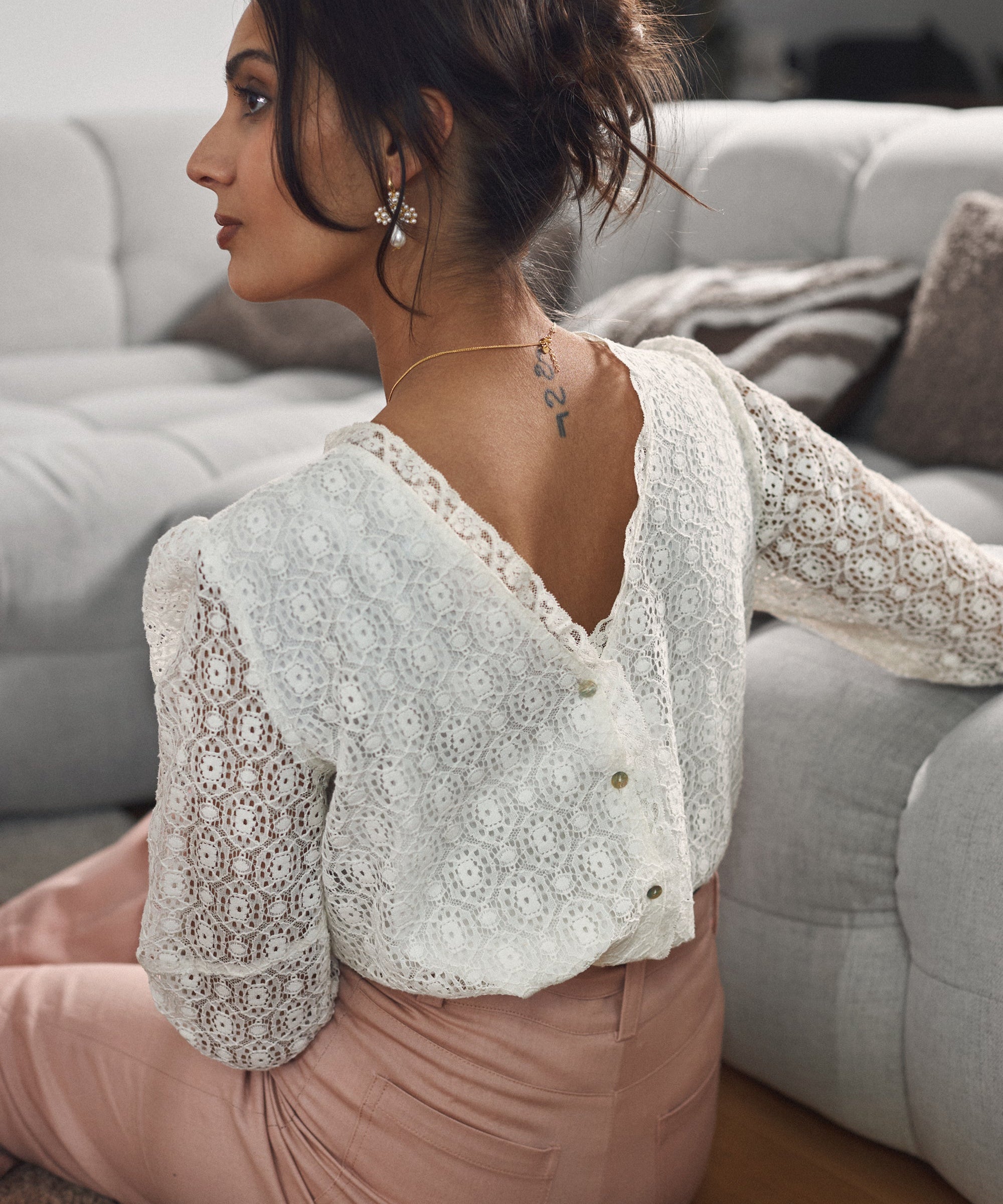 Marina Lace Blouse — Svetlana K Paris - Ariane Delarue Lingerie