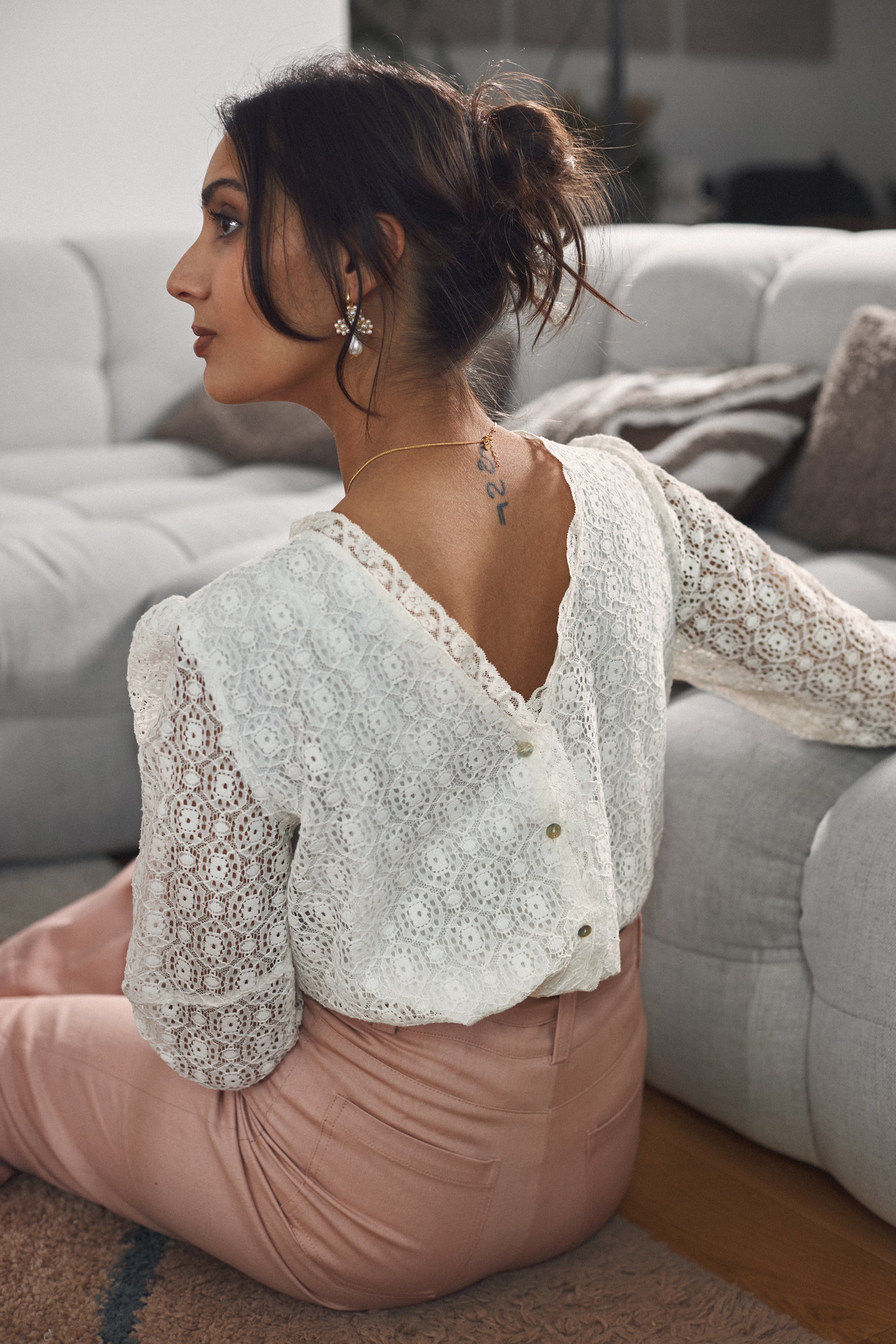 Marina Lace Blouse — Svetlana K Paris - Ariane Delarue Lingerie