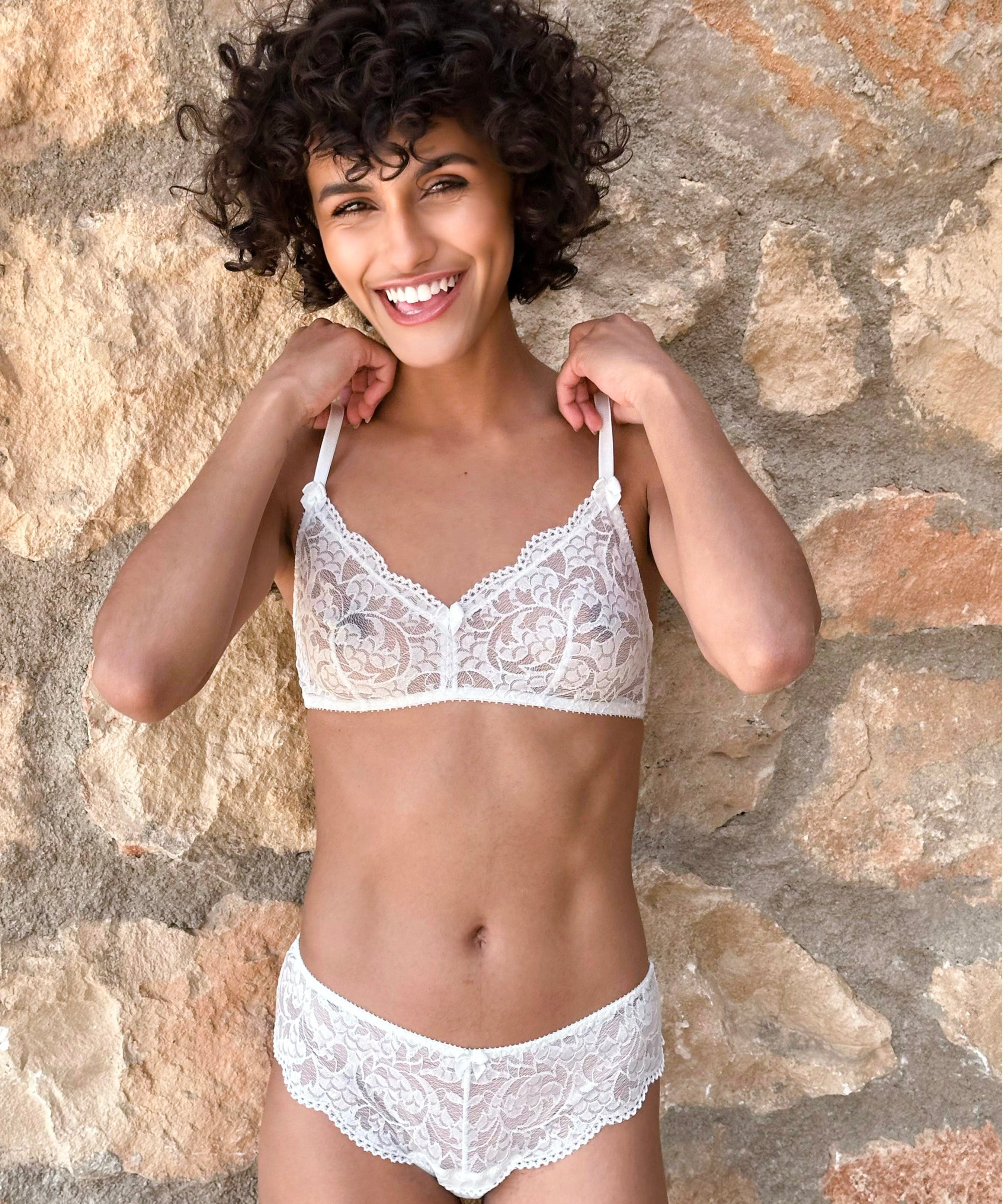Miriam, Bridal Bralette in stretch lace - Ariane Delarue Lingerie