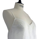 Babydoll nightdress in white with all-over lace top layer