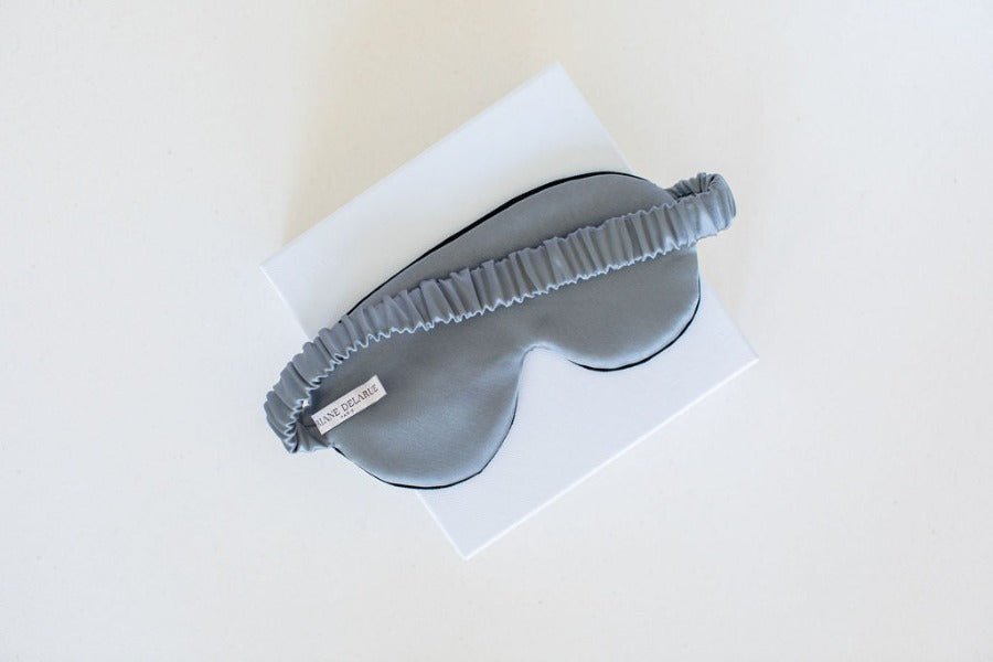 Sleep Eye-mask in grey satin - Ariane Delarue Lingerie